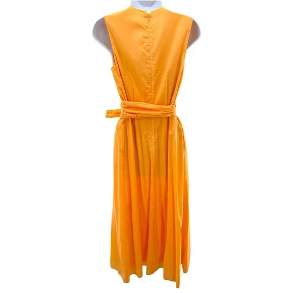 Banana Republic Voile Cotton Wrap Waist Maxi Dress sz 2 Apricot Garden Feminine - Picture 5 of 8